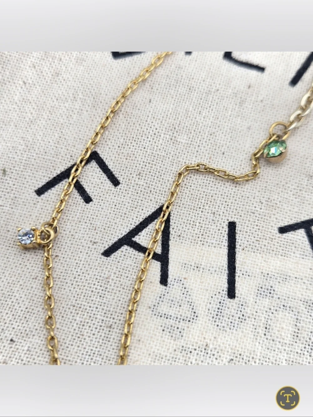 Madewell Fish Charm Necklace tiny CZ Charm Gold Dressy Vacation Aesthetic - Picture 3 of 6